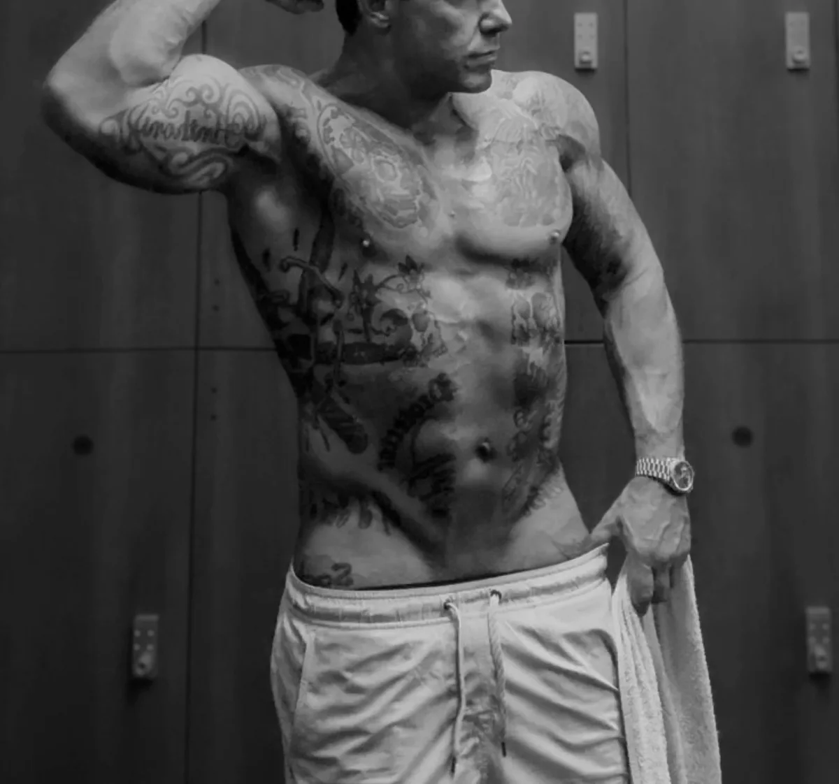 Michael Jannicelli posing in a gym setting